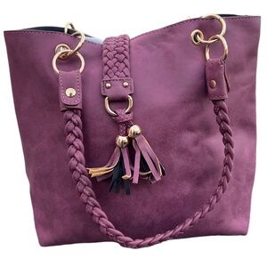 REVERSIBLE IMO VEGAN LEATHER TOTE‎ BAG W/ BAG INSIDE